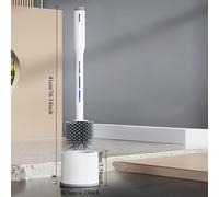 TEMU Escobilla de inodoro con dispensador de jabón incorporado - Mango largo, cerdas suaves, limpieza sin ángulos muertos, para uso en baño, diseño ergonómico