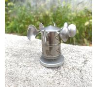 TEMU Escultura de Acero Inoxidable - Decoración Exterior Impermeable y Antioxido con Hojas de Acero 304 y Rodamiento Giratorio para Hogar, Jardín o Patio, Grandes