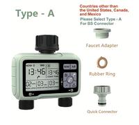 TEMU Eshico Super Timer System con 2 Salidas para Irrigación Exterior , Totalmente Ajustable, 4.72" X 4.84" X 2.17" Pulgadas