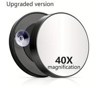 TEMU Espejo de Aumento 40X/30X con Dos Ventosas Potentes, de 3.5 Pulgadas, Ideal para Viajes. a Agrandar Puntos Negros, , Facial y Cejas, Aplicar y Dibujar de Ojos