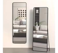 TEMU Espejo de Cuerpo Completo Rectangular 49x159cm, Metálico Espejo De Pie, Gran Espejo de Pared, Puede Estar en Pie, Inclinarse o Colgar desde el Techo Adecuado para Dormitorio, , Vestidor