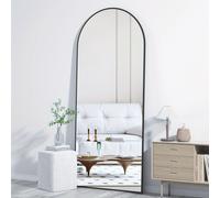 TEMU Espejo de Pie Arqueado Completo 162*53cm, Espejo Vertical Único con Metálico para , Dormitorio y Baño