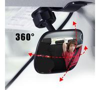 TEMU Espejo para coche para a tu bebé de forma en un asiento hacia atrás, no necesita montaje, opción más , accesorios ideales para asientos de coche, resistente a roturas.