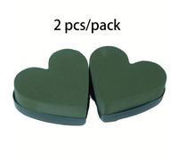 TEMU Espuma floral de verde/ de amor, base para arreglos florales de mesa, 13 cm de ancho, vendido por paquete, 2 piezas por paquete, ideal para arreglos florales, y diversas decoraciones de fiestas