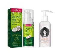 TEMU Espuma Para El Cabello Con Aceite De Oliva, Crema Definidora Para Dar Volumen A Los Rizos, Producto Para El Cuidado Y Peinado Del Cabello
