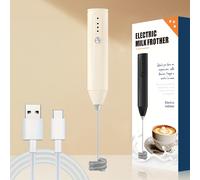 TEMU Espumador de Leche Eléctrico Recargable USB, Batidora de para Bebidas, Adecuado para Café, Batidos, Latte, Matcha y Chocolate Caliente.