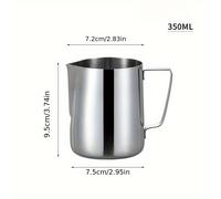 TEMU Espumador de leche manual de acero inoxidable - Jarra de 1 pieza de 600 ml para espumar leche para , , accesorio para máquina de espresso para el hogar, restaurante, hotel, cafetería, oficina