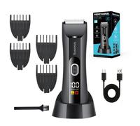 TEMU Esta afeitadora para hombres y mujeres es para uso y húmedo, pantalla digital y se carga por USB. Es un regalo para tus queridos