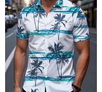 TEMU Esta camisa de manga corta para hombre es la mejor opción para ocasiones casuales y de vacaciones. El de palmeras añade un de y singularidad a tu que te sin de a por