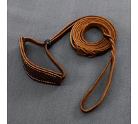 TEMU Esta correa de cuero para perro mide 250CM de largo y 1.2CM de ancho, lo que la y duradera. un collar y correa combinados ajustables, adecuados para perros medianos a grandes, sin batería.