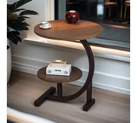 TEMU Esta elegante de dos niveles un diámetro de 15.8", un diseño impermeable y una estética minimalista. una de madera y una base de metal , lo que la fácil de y para ambientes interiores.