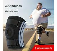 TEMU Esta rodillera de gran tamaño es adecuada para pesan 138.08 kg, con compresión ajustable y soportes de , tela transpirable y diseño de silicona. Es ideal para correr, saltar y hacer senderismo.