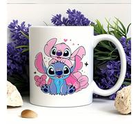 TEMU Esta taza de Disney a Stitch y con un lindo rosa, lo que la convierte en una opción para los entusiastas del café que disfrutan de los de personajes.