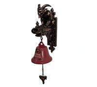 TEMU ¡Esta temporada de Navidad, ¡ que la tu puerta! Esta campanilla espeluznante con forma única una campana de color sangre como base, con un de calavera.