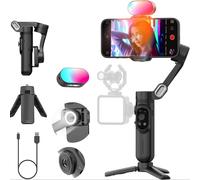 TEMU Estabilizador de Teléfono Móvil Aochuan 3 Ejes Antivibración con Luz Incorporada y Seguimiento Facial para Grabación de Vídeos VLOG, Ideal para de Películas