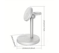 TEMU Estación de Carga Inalámbrica Magnética para iPhone 16/15/14/13/12 Pro Max, Apple Watch Series 10/9/8/7/6, Pro/4/3/2, Soporte Plegable de Carga Rápida para Escritorio o Mesita de Noche