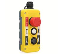 TEMU Estación de Control de Grúa Industrial 1pc, Material ABS, Botón de Parada de Emergencia, Conducción de y Bajada para , de Energía Sin Carga, No Requiere Batería