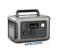 TEMU Estación de Energía ALLPOWERS , Batería LiFePO4 299WH, AC (1200 W Pico), Panel Solar Portátil para Viajes, Camping y al
