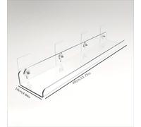 TEMU Estante colgante de vinilo, , para baño, transparente, multiusos, sin necesidad de taladrar, sin tuberías doradas, con dos opciones de instalación, en la pared, estantes