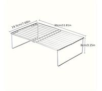 TEMU Estante de Acero Inoxidable para Ahorrar - Organizador Apilable para Cocina, Refrigerador y Armario - para Platos, y Platos, Multifuncional, Rejillas para Platos