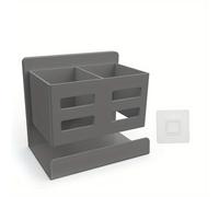 TEMU Estante de almacenamiento para montaje en pared para lavabo de baño, organizador multifuncional para peines, cepillos de dientes y maquinillas de afeitar