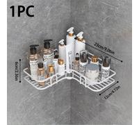 TEMU Estante de Ducha de Pared Sin Taladro - Estante de Esquina de Hierro Resistente, Ideal para Almacenamiento en Ducha y Bañera, Estantes de Baño, Instalación (Sin Taladro)