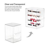 TEMU Estante de exhibición de esmaltes de uñas de 5 niveles con paneles extraíbles de acrílico transparente, diseñado específicamente para mesas de manicura.