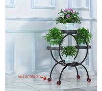 TEMU Estante de flores de hierro multicapa, soporte para plantas de pothos de pie, soporte decorativo para macetas de flores de , estante para flores de jardín