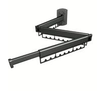 TEMU Estante de secado de ropa invisible plegable, sin taladro ni taladro, para uso doméstico interior/exterior, estante telescópico, barra retráctil para ventana, estantes de secado.