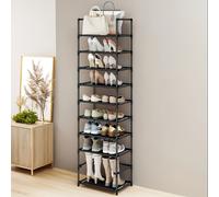 TEMU Estante para zapatos de 10 capas, estante para zapatos adecuado para armarios, organizador vertical de zapatos de 20-24 , estante de zapatos de metal que ahorra