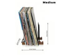 TEMU Estante Vintage de Madera para Discos / Vinilo / CD - Estante Retro para , Oficina, Cafetería - Estante de Exhibición de Madera con Almacenamiento ( de ) - Mueble