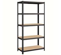 TEMU Estantería de 5 Niveles, Estantería de Acero para Almacenamiento, Montaje Sin Herramientas, para Garaje o Cobertizo, Capacidad de Carga 600kg, 50 x 100 x 200cm