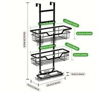 TEMU Estantería de ducha de 3 niveles para colgar en , de hierro fundido resistente al , organizador de baño con portajabón, accesorios de baño que ahorran , decoración del hogar