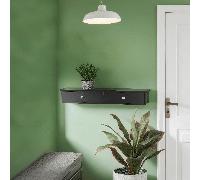 TEMU Estantería de pared de 1 pieza con 2 cajones - Estante flotante moderno para entrada, , cocina y dormitorio - Negro 64x15x10cm - GSH54-TDI