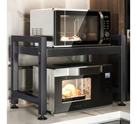 TEMU Estantería Expandible de 2 Niveles para Microondas - Organizador de Encimera Ahorrador de , Estante Metálico Resistente para Microondas, Horno y con Diseño Abierto - Ideal para Cocinas Pequeñas