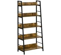 TEMU Estantería inclinada de estilo industrial HOMCOM, 5 niveles, 70L x 35W x 150H cm