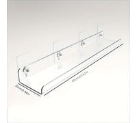 TEMU Estantes de pared acrílicos transparentes para exhibir discos de vinilo y organizar artículos de baño, estantes utilitarios