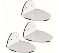 TEMU Estantes flotantes acrílicos - Juego de 3, repisas clásicas de almacenamiento montadas en la pared para varios tipos de habitaciones, elegante decoración para colgar en la pared