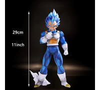 TEMU Estatua Clásica de Película Anime, Vegeta de Dragon Ball Serie con Pelo Azul Rage, Figura de Mercancía de Dragon Ball de los Dragones para Decoración del Hogar