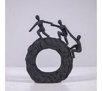 TEMU Estatua de Abstracto Negro, Hogar Moderno para Escultura de Moda Artística, Decoración Única Negra para y Oficina, Regalo para Entusiastas , Material de Resina, Uso Interior y Exterior