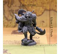 TEMU Estatua de Miniatura de Orco para Juegos de Mesa, Figura de Juego de Fantasía Durable en ABS, Edad 14+, Miniatura Detallada para