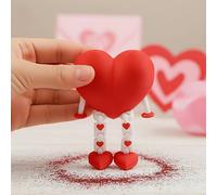 TEMU Estatua Decorativa de en 3D - Adecuada para Románticas, Adorno de Plástico con Temática de para Regalo de San Valentín, Boda, Aniversario, Decoración del Hogar