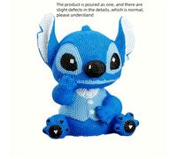 TEMU Estatua pequeña autorizada de Disney Stitch Dly Diamond - 5D con diamantes completos, anime de PVC con diamantes redondos, para regalos y decoración del hogar.