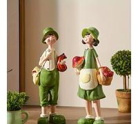 TEMU Estatuas de Resina de Pareja - Juego de 2 piezas, para Decoración del Hogar y Dormitorio, Adornos para Soporte de TV, Regalos de Boda y Exhibición de