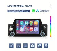 TEMU Estéreo de Coche 1Din con Reproductor sin varillas para Auto y , Radio FM con Pantalla HD de 5", Autorradio MP5 con Luzes Traseras y Conexión USB/AUX