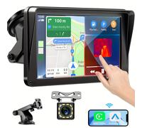 TEMU Estéreo de Coche 7 Pulgadas 1 Din con Carplay/ Auto/ sin varillas/ FM/ Cámara LED 12 Luces y Tarjeta TF de 64GB (Opcional) para Hombres