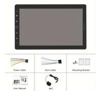 TEMU Estéreo de coche desmontable de una sola DIN de 10.1 pulgadas de HIKITY con CarPlayer para Auto. Radio táctil de 1 DIN con /1080P/EQ de audio/SWC/+Cámara de atrás y micrófono (opcional)