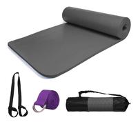 TEMU Esterilla de Yoga y Pilates 10mm Mat Antideslizante Con Correa y Bolsa de Transporte 183mm x 61mm Colchoneta Gruesa y Plegable Hombre/Mujer - Gimnasia, Fitness y Ejercicios - Gimnasio en Casa