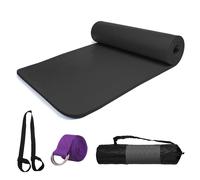 TEMU Esterilla de Yoga y Pilates 10mm Mat Antideslizante Con Correa y Bolsa de Transporte 183mm x 61mm Colchoneta Gruesa y Plegable Hombre/Mujer - Gimnasia, Fitness y Ejercicios - Gimnasio en Casa