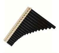 TEMU Estilo Flauta de Pan de 18 Tubos, ABS Negro, Asidero Cmodo, Boquilla , Porttil con Bolsa de Transporte, Ideal para , Enseanza y Prctica